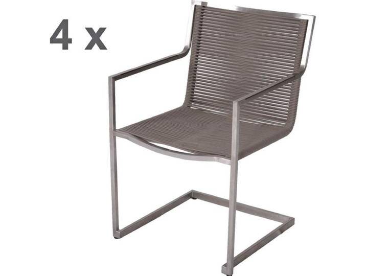 Garden Pleasure, Gartenstühle, 4 Gartenstühle Sienna grau Garden Pleasure, Gartenstühle, 4 Gartenstühle Sienna grau von Galaxus