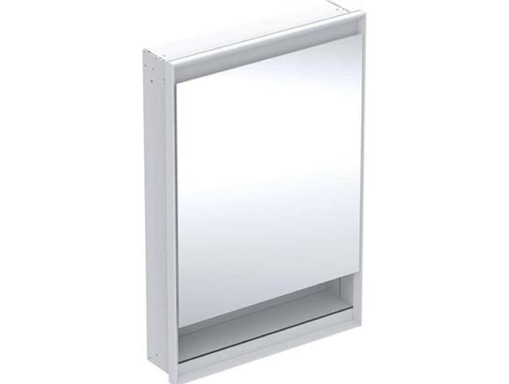 Geberit, Spiegelschrank, ONE Spiegelschrank mit ComfortLight, 1 Tür, mit Nische, Unterputz, weiss/Aluminium, 60x90cm (60 x 90 cm) von Galaxus