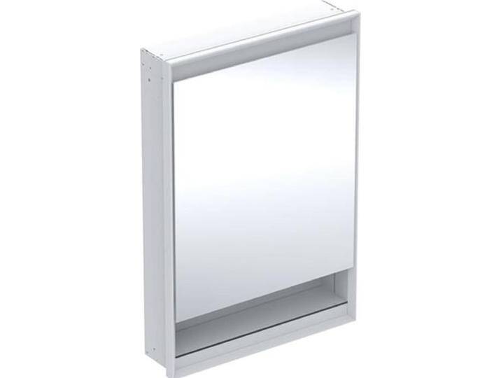 Geberit, Spiegelschrank, ONE Spiegelschrank mit ComfortLight, 1 Tür, mit Nische, Unterputz, weiss/Aluminium, 60x90cm (60 x 90 cm) von Galaxus