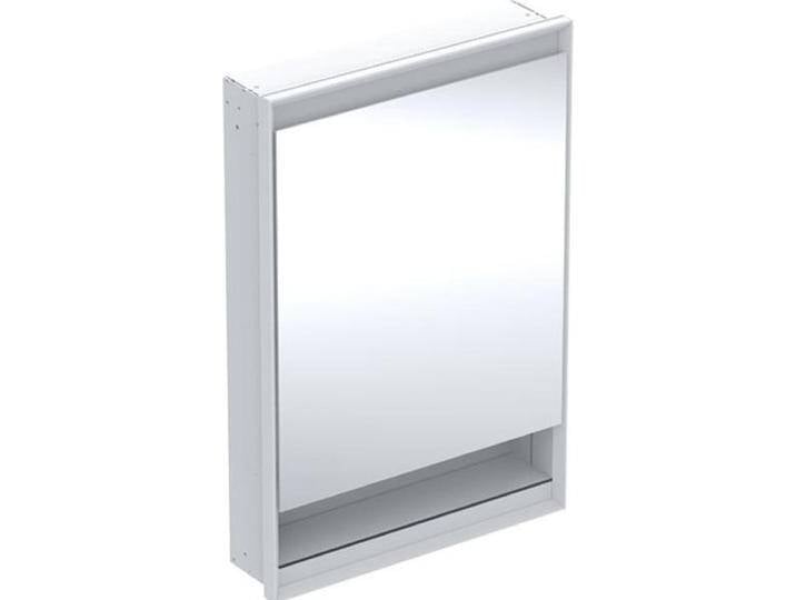 Geberit, Spiegelschrank, ONE Spiegelschrank mit ComfortLight, 1 Tür, mit Nische, Unterputz, weiss/Aluminium, 60x90cm von Galaxus