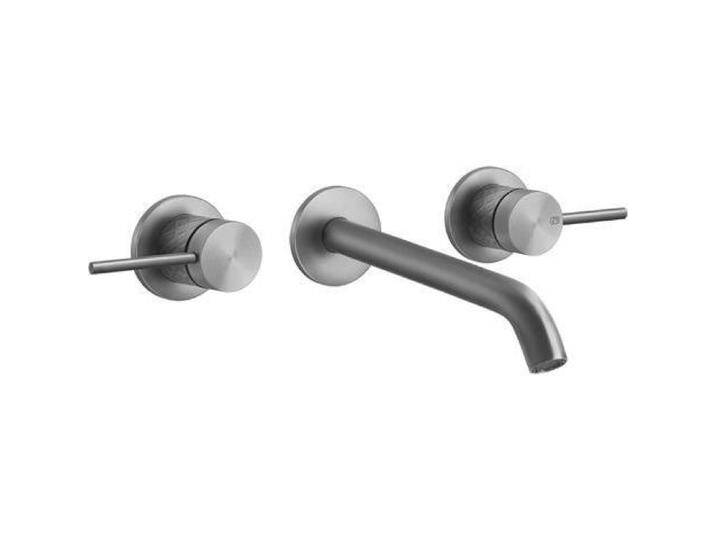 Gessi, Badarmatur, 316 Intreccio Fertigmontageset für 2-Griff-Waschtisch-Wand-Armatur, fester Auslauf, Auslaufe von Galaxus