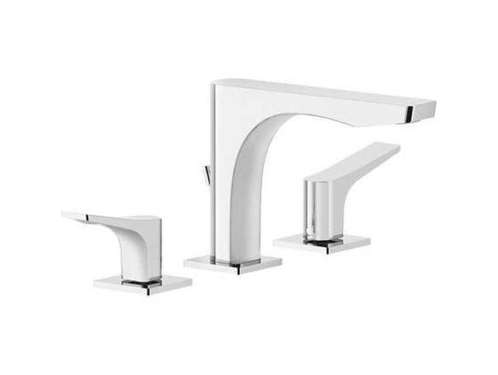 Gessi, Badarmatur, Rilievo, Drei-Loch-Waschtisch-Armatur, mit Ablaufgarnitur, Ausladung 154 mm, 59011 von Galaxus