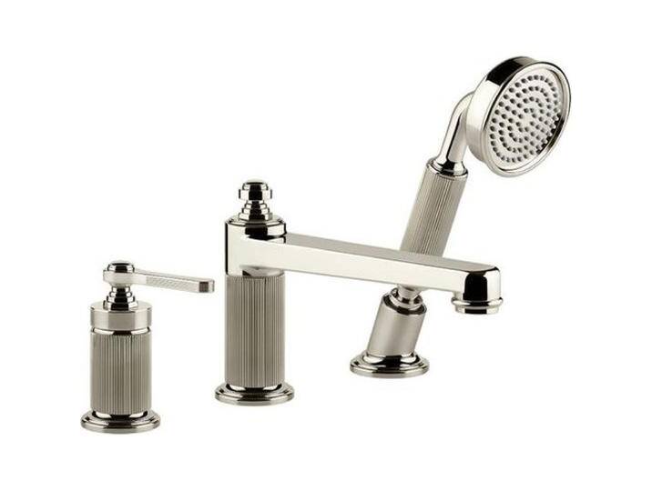 Gessi, Badarmatur, Venti20 3-Loch-Wannenarmatur, mit Auslauf, Umsteller, Schlauch u. Handbrause, 2-Wege, Ausladun von Galaxus