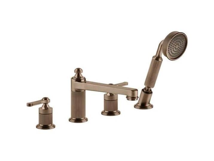 Gessi, Badarmatur, Venti20 4-Loch-Wannenarmatur, mit Auslauf, Umsteller, Schlauch u. Handbrause, 2-Wege, Ausladun von Galaxus