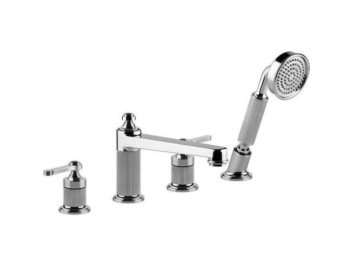 Gessi, Badarmatur, Venti20 4-Loch-Wannenarmatur, mit Auslauf, Umsteller, Schlauch u. Handbrause, 2-Wege, Ausladun von Galaxus