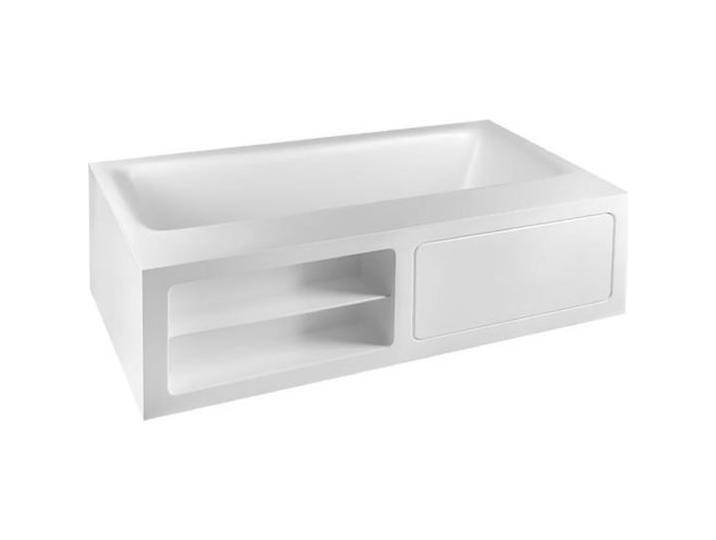 Gessi, Badewanne, Badewanne Rettangolo, Cristalplant (mattes Weiss), 1800x1000mm, Regal links (117 cm, 202 cm) von Galaxus