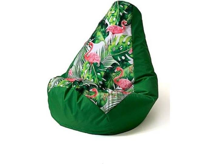Go Gift, Sitzsack, Sako Tasche pouffe Birne Druck grün-flammend L 105 x 80 cm von Galaxus
