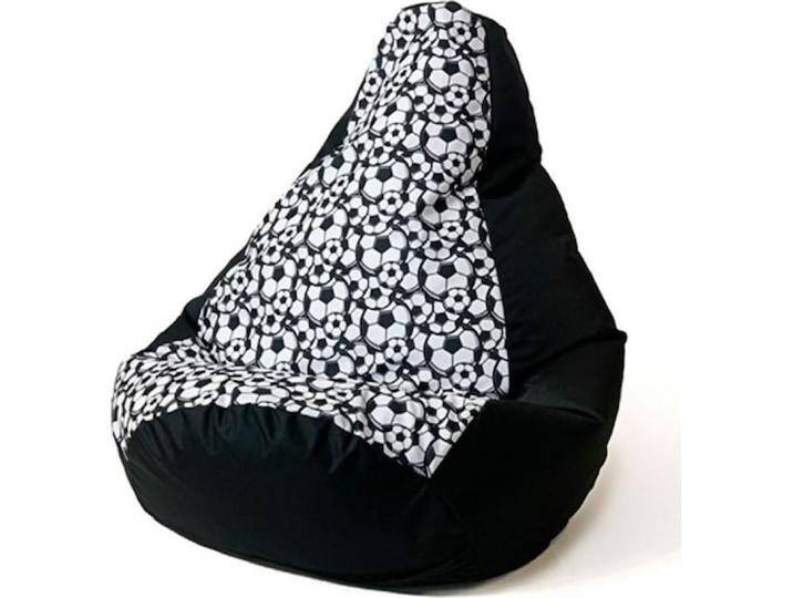 Go Gift, Sitzsack, Sako Tasche pouffe Birne drucken schwarz-Kugel XXL 140 x 100 cm von Galaxus