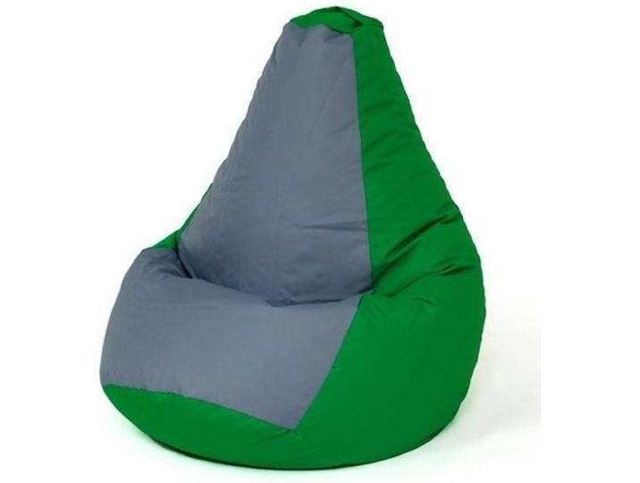 Go Gift, Sitzsack, Sako Tasche pouffe Birne grün-grau XL 130 x 90 cm von Galaxus