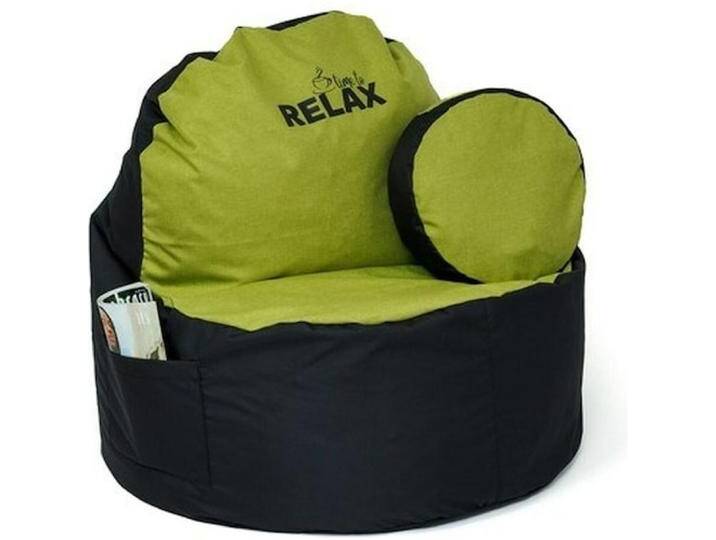 Go Gift, Sitzsack, Sako Tasche pouffe Kaffee schwarz-oliv XXL 120 x 80 cm von Galaxus