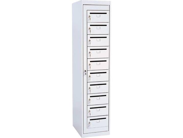 Gürkan, Aktenschrank, Schliessfachschrank lichtgrau 111314, 10 Schliessfächer 40,0 x 50,0 x 180,0 cm Gürkan, Aktenschrank, Schliessfachschrank lichtgrau 111314, 10 Schliessfächer 40,0 x 50,0 x 180,0 cm von Galaxus