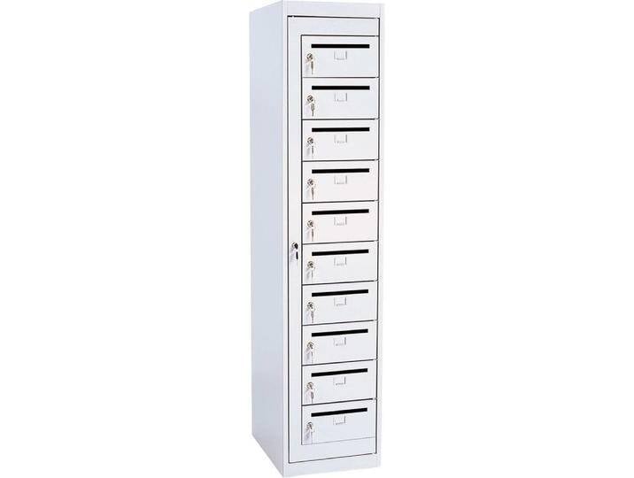 Gürkan, Aktenschrank, Schliessfachschrank lichtgrau 111314, 10 Schliessfächer 40,0 x 50,0 x 180,0 cm Gürkan, Aktenschrank, Schliessfachschrank lichtgrau 111314, 10 Schliessfächer 40,0 x 50,0 x 180,0 cm von Galaxus