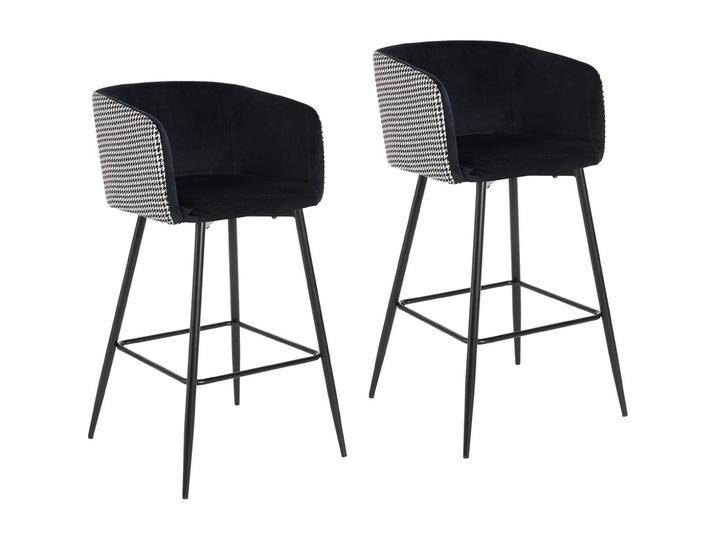 HTI-Living, Barhocker, Barstuhl Delray Hahnentritt Schwarz-Weiss 2er-Set von Galaxus
