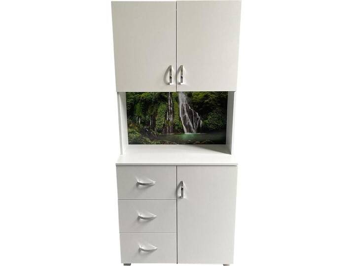 HTI-Living, Kommode + Sideboard, Schrank mit bedruckter Rückwand Wasserfall (80 x 180 x 40 cm) von Galaxus