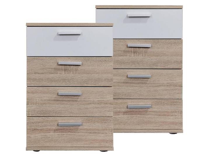 HTI-Living, Nachttisch, Nachtkommode 4 Schubladen Nina Sonoma Weiss 2er-Set von Galaxus