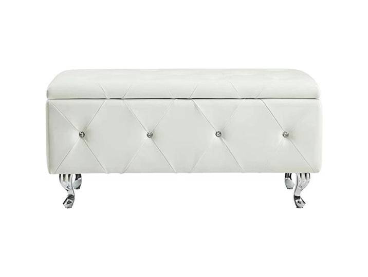 HTI-Living, Sitzbank, Gepolsterte Sitzbank mit Truhe Maribella Weiss (96 cm) von Galaxus