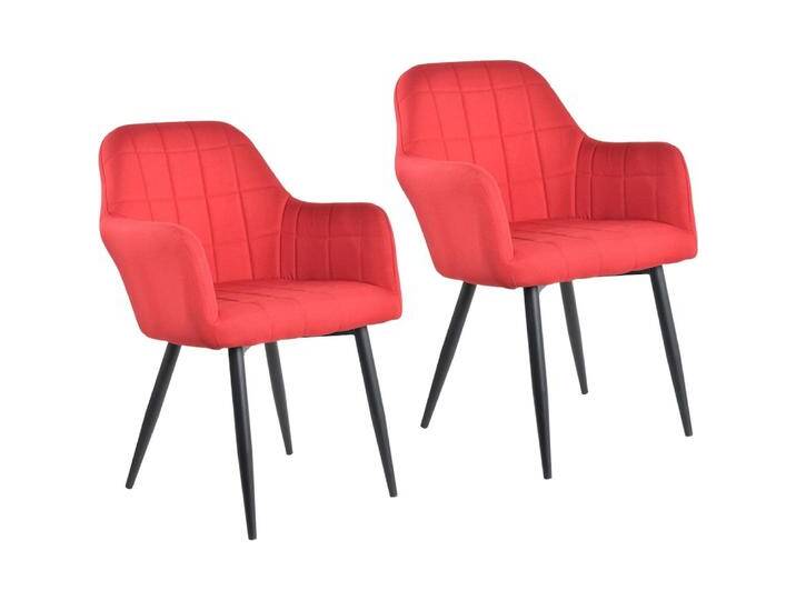 HTI-Living, Stühle, Armlehnenstuhl Retro 2er Set Albany Rot von Galaxus