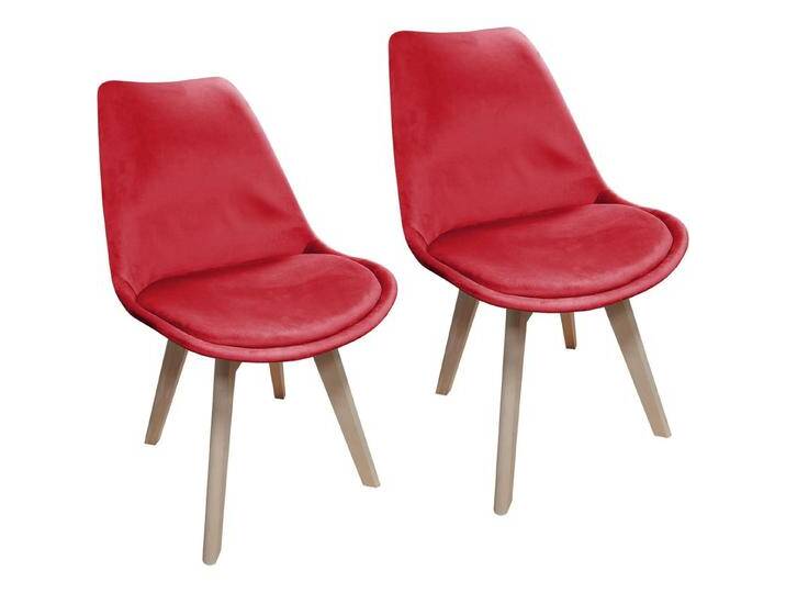 HTI-Living, Stühle, Esszimmerstuhl Samt 2er Set Atlanta Rot HTI-Living, Stühle, Esszimmerstuhl Samt 2er Set Atlanta Rot von Galaxus