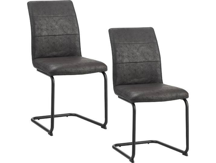 HTI-Living, Stühle, Schwingstuhl Antikdunkelgrau 2er Set Enie HTI-Living, Stühle, Schwingstuhl Antikdunkelgrau 2er Set Enie von Galaxus