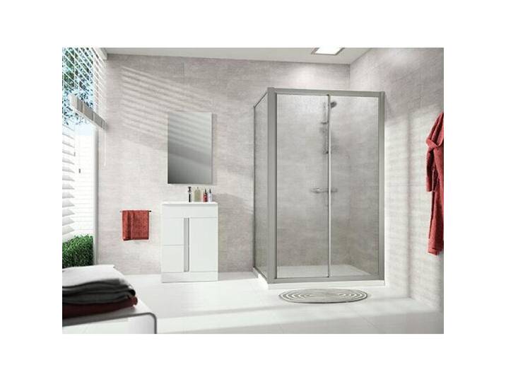 Hüppe, Duschkabine + Duschwand, Alpha 2 Gleittür, 1-teilig, mit festem Segment, 1300x2000mm, vollgerahmt (214 cm, 130 cm, 200 cm) von Galaxus