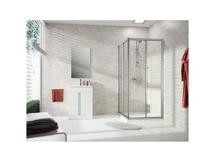 Hüppe, Duschkabine + Duschwand, Alpha 2 Gleittüreckeinstieg, 2-teilig, 4-Eck, vollgerahmt, 750x750x2000mm (75 cm, 75 cm, 200 cm) von Galaxus