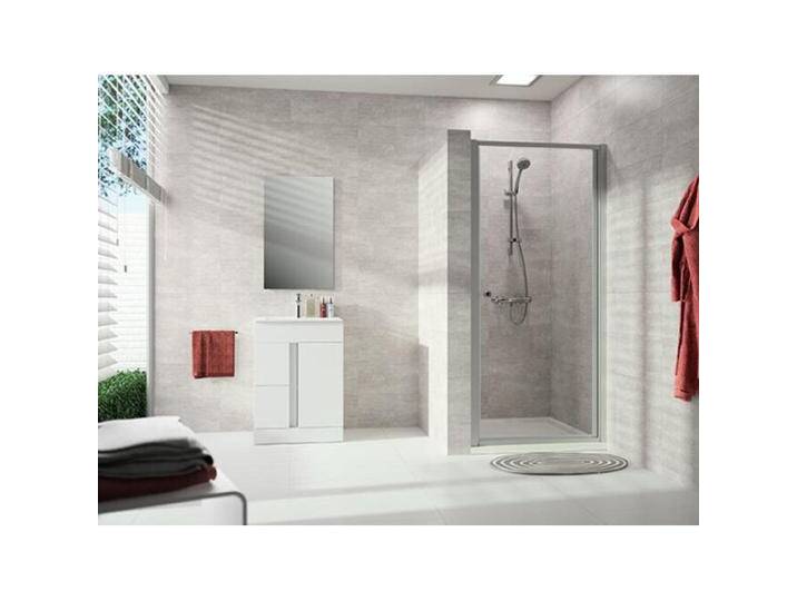 Hüppe, Duschkabine + Duschwand, Alpha 2 Schwingtür, in Nische, 800x1900mm, teilgerahmt (204 cm, 80 cm, 190 cm) von Galaxus