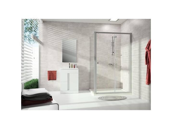 Hüppe, Duschkabine + Duschwand, Alpha 2 Seitenwand, 750x2000mm, teilgerahmt (214 cm, 75 cm, 200 cm) von Galaxus