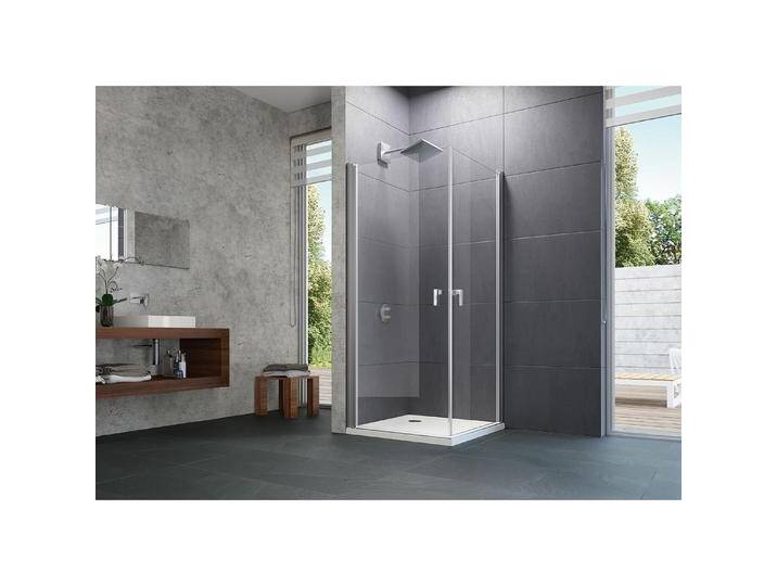 Hüppe, Duschkabine + Duschwand, Design pure 4-Eck Schwingtür, Breite:98cm Höhe:200cm, Anschlag links & rechts (211 cm, 98 cm, 200 cm) von Galaxus