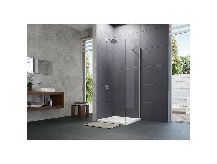 Hüppe, Duschkabine + Duschwand, Design pure Seitenwand für Schwingtür Breite: 90cm Anschlag links & rechts für Duschwanne (200 cm, 90 cm, 190 cm) von Galaxus