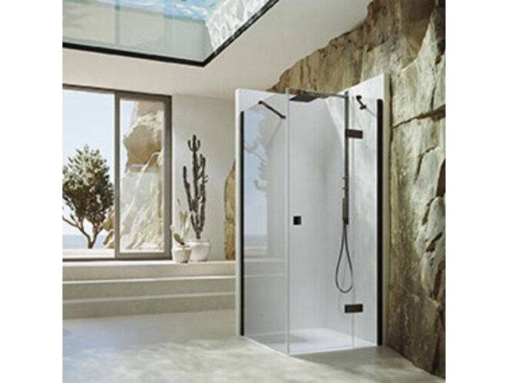 Hüppe, Duschkabine + Duschwand, SolvaPro Schwingtür teilgerahmt, 4-Eck, mit festem Segment, Rechtsbefestigung, Breite: 800mm (211 cm, 80 cm, 11 cm) von Galaxus