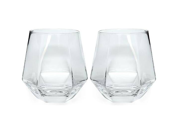 Intirilife Wasserglas im Hexagon Design, Trinkgläser, Transparent von Galaxus
