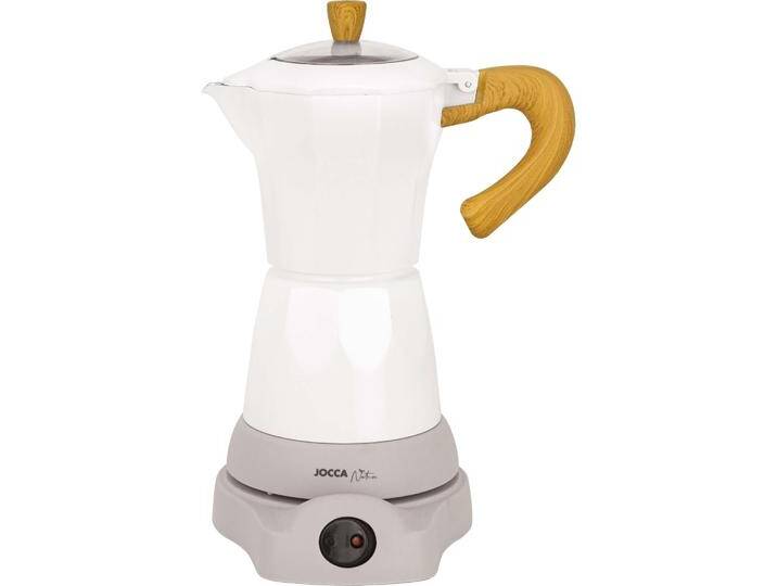 Jocca elektrische Espresso Kaffeemaschine in weiss für bis zu 6 Tassen mit 360° drehbarem Kopf, Espressokocher, Weiss von Galaxus