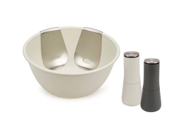 Joseph Joseph Geschenkset Serve it Salatset mit Mill Mühlen, Schüssel + Schale, Grau von Galaxus