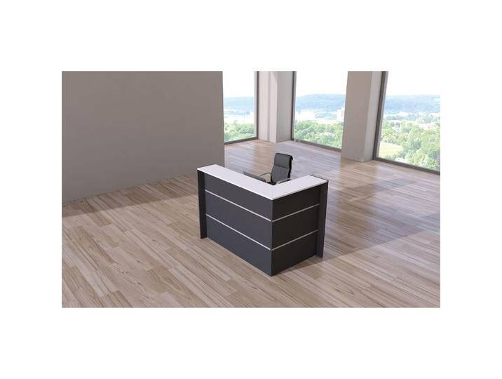 Kerkmann, Schreibtisch, BARI Empfangstheke anthrazit, weiss 150,0 x 95,0 x 108,0 cm von Galaxus
