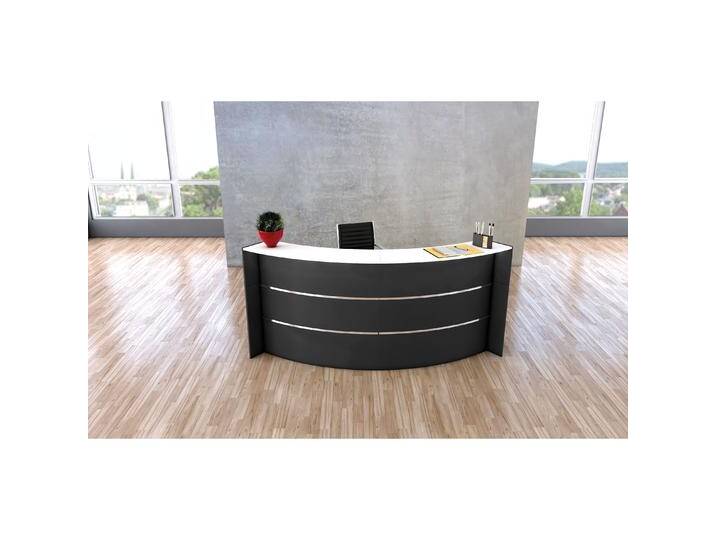 Kerkmann, Schreibtisch, BARI Empfangstheke anthrazit, weiss 257,5 x 122,5 x 112,0 cm von Galaxus