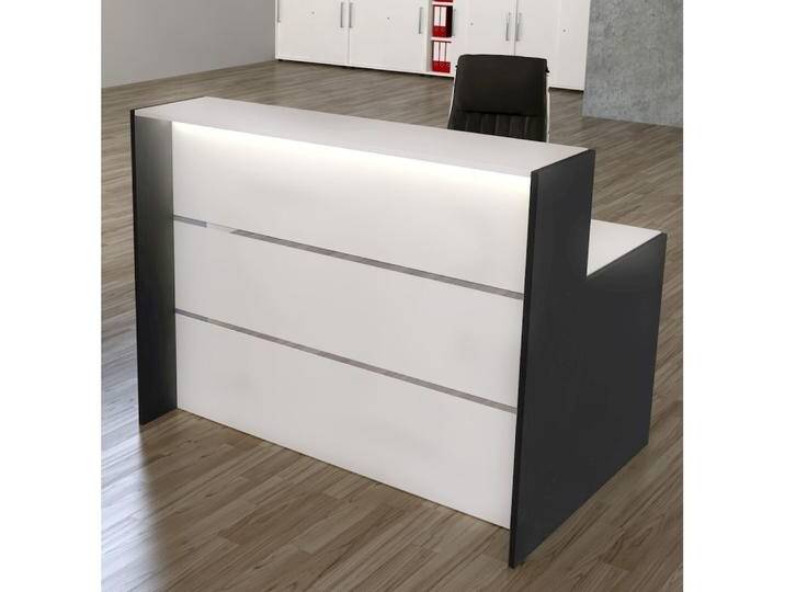 Kerkmann, Schreibtisch, BARI Empfangstheke weiss anthrazit von Galaxus