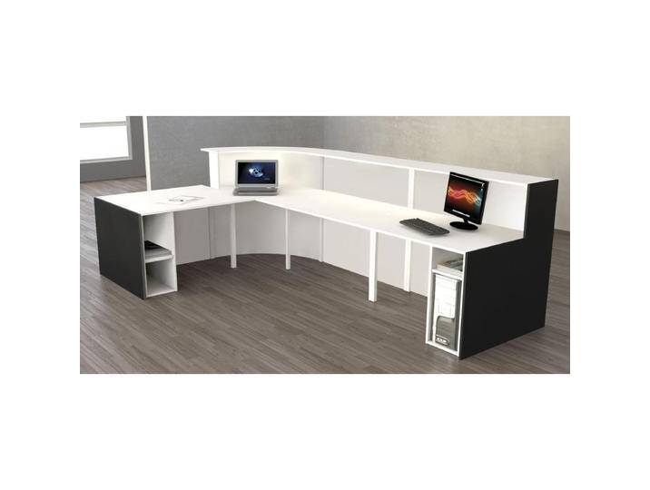 Kerkmann, Schreibtisch, BARI Empfangstheke weiss anthrazit von Galaxus