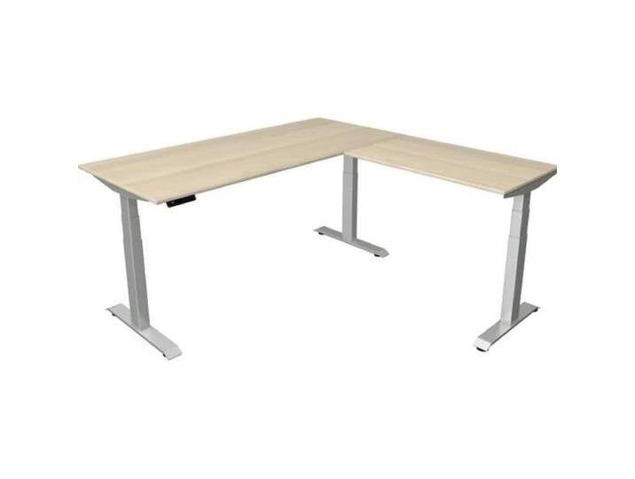Kerkmann, Schreibtisch, Move 4 elektrisch höhenverstellbarer Schreibtisch ahorn rechteckig, T-Fuss-Gestell silber 18 (180 x 80 cm) von Galaxus