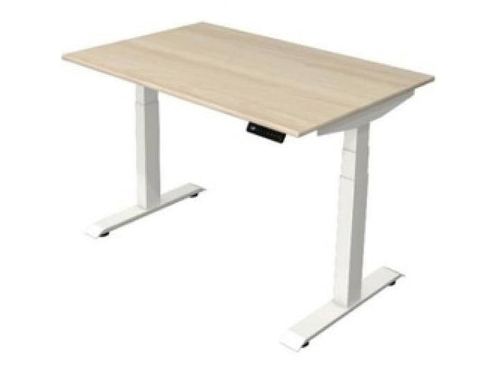 Kerkmann, Schreibtisch, Move 4 elektrisch höhenverstellbarer Schreibtisch ahorn rechteckig, T-Fuss-Gestell weiss 140 von Galaxus