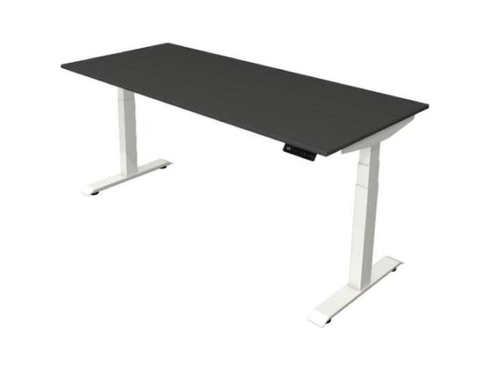 Kerkmann, Schreibtisch, Move 4 elektrisch höhenverstellbarer Schreibtisch anthrazit rechteckig, T-Fuss-Gestell weiss von Galaxus