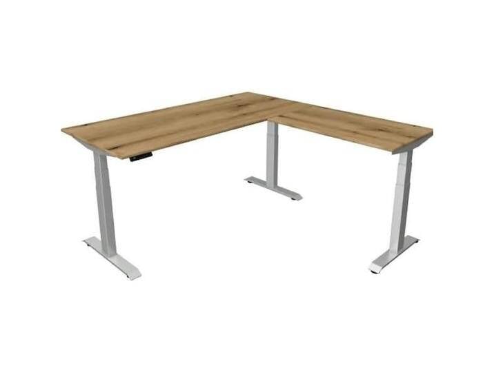 Kerkmann, Schreibtisch, Move 4 elektrisch höhenverstellbarer Schreibtisch eiche rechteckig, T-Fuss-Gestell silber 18 (180 x 80 cm) von Galaxus
