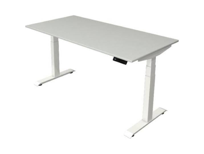 Kerkmann, Schreibtisch, Move 4 elektrisch höhenverstellbarer Schreibtisch lichtgrau rechteckig, T-Fuss-Gestell weiss Kerkmann, Schreibtisch, Move 4 elektrisch höhenverstellbarer Schreibtisch lichtgrau rechteckig, T-Fuss-Gestell weiss von Galaxus