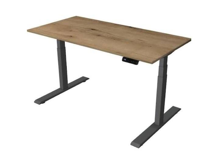 Kerkmann, Schreibtisch, Smart office elektrisch höhenverstellbarer Schreibtisch eiche rechteckig, T-Fuss-Gestell gr von Galaxus