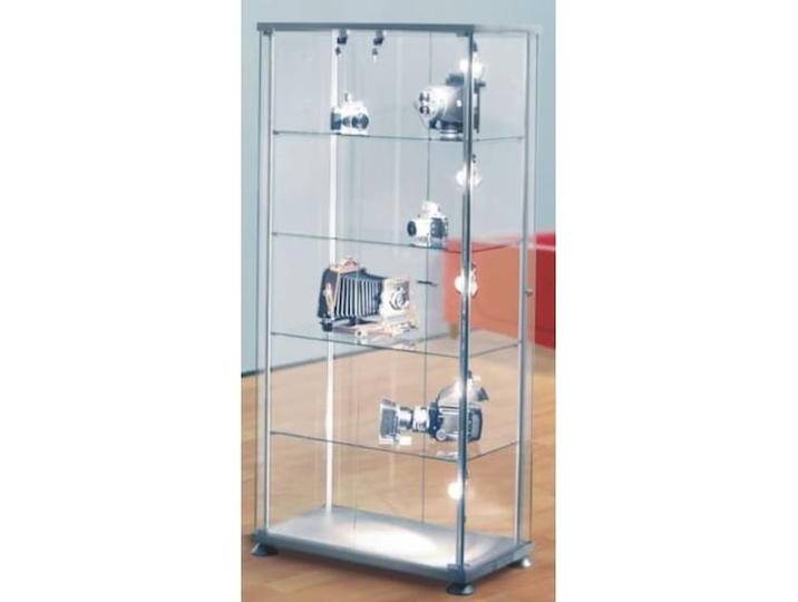 Kerkmann, Vitrine + Buffetschrank, Rechteck-Vitrine expoline, 4 Glasb”den, alusilber (85 x 180 x 44.5 cm) von Galaxus