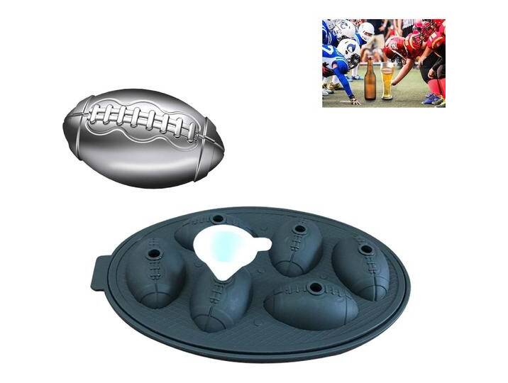 König Design Silikon Eiswürfelform Football Eisform Whisky Runden Ice Ball Eiswürfelbehälter, Eisformen, Schwarz von Galaxus