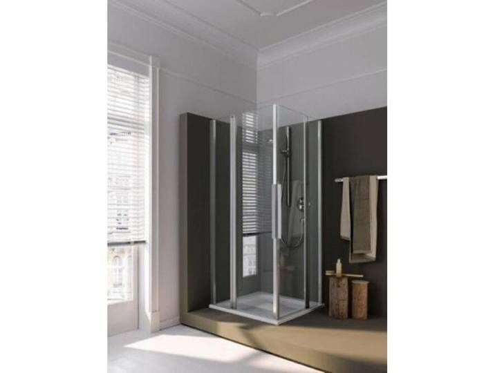 Koralle, Duschkabine + Duschwand, Eckdusche Pendeltür mit Festfeld-Halbteil myDay EPFS links 110 1065-1085x2000mm (94.30 cm, 208.80 cm, 16.60 cm) von Galaxus