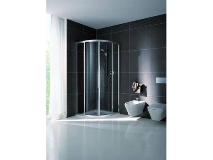 Koralle, Duschkabine + Duschwand, Viertelkreisduschekabine mit 2 Schiebeelementen und 2 Festfeldern myDay VSF Radius 550 80/80 (57.40 cm, 208 cm, 37.40 cm) von Galaxus