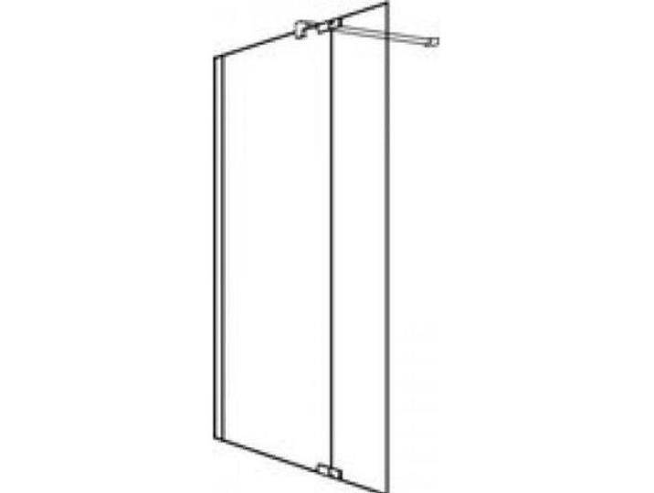 Koralle, Duschkabine + Duschwand, WalkIn - freistehende Seitenwand mit Pendelelement, S800 WWP L 120, links, 1190-1205x2000mm (97.60 cm, 211 cm, 25.20 cm) von Galaxus