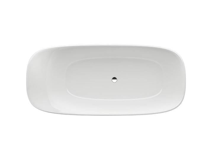 Laufen, Badewanne, INO Badewanne 1800x800x520 freistehend oval weiss mit Kopfstütze (250 l, 180 cm, 80 cm) von Galaxus