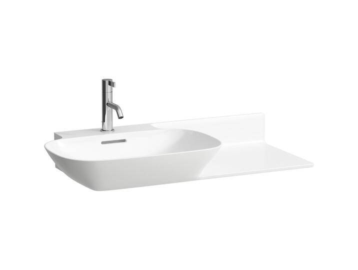 Laufen, Waschbecken, INO Waschtisch, 1 Hahnloch, mit Überlauf, Keramikablage rechts, 900x450mm, H813302 (450 mm, 900 mm) von Galaxus